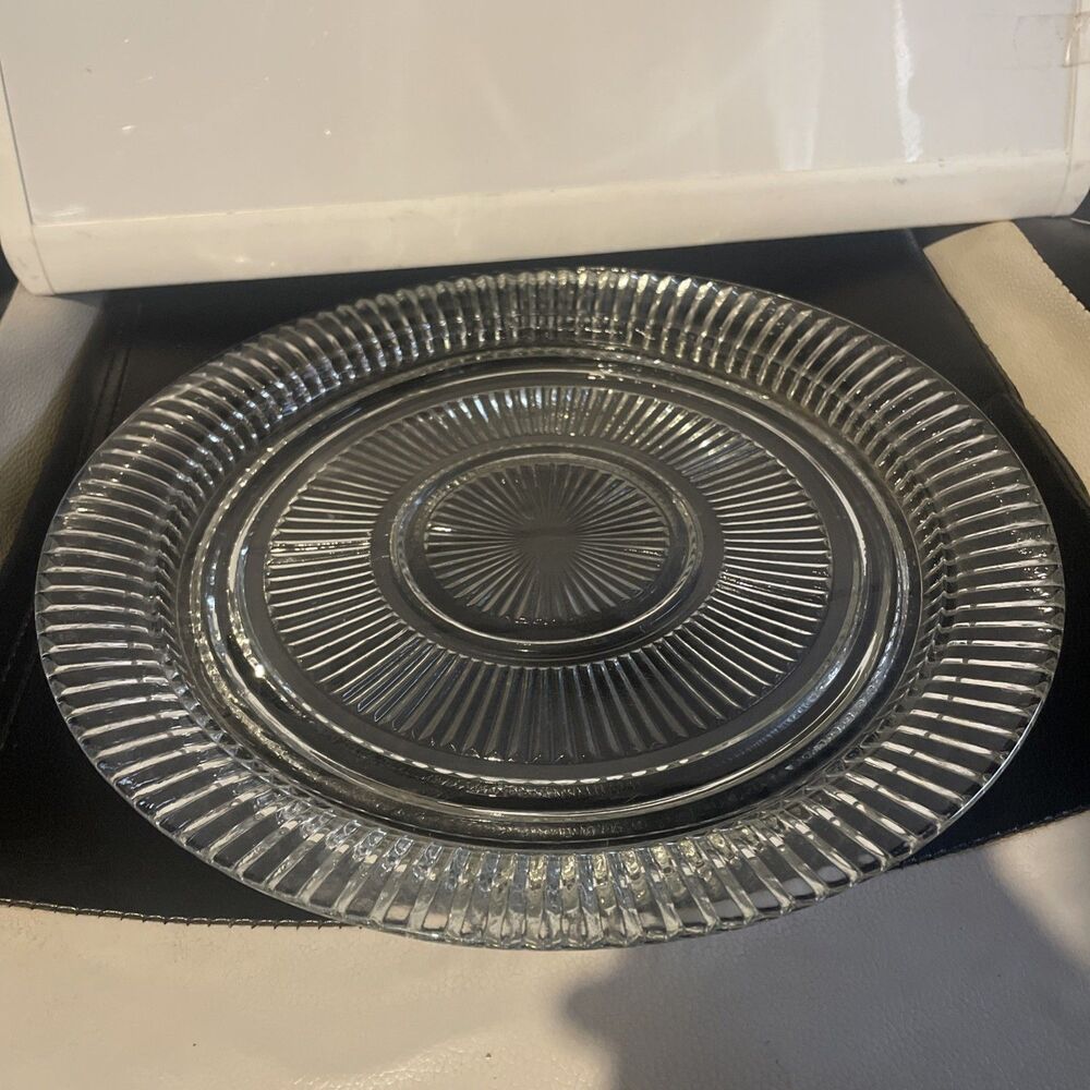Vintage Starburst Round‎ Glass Serving Plate